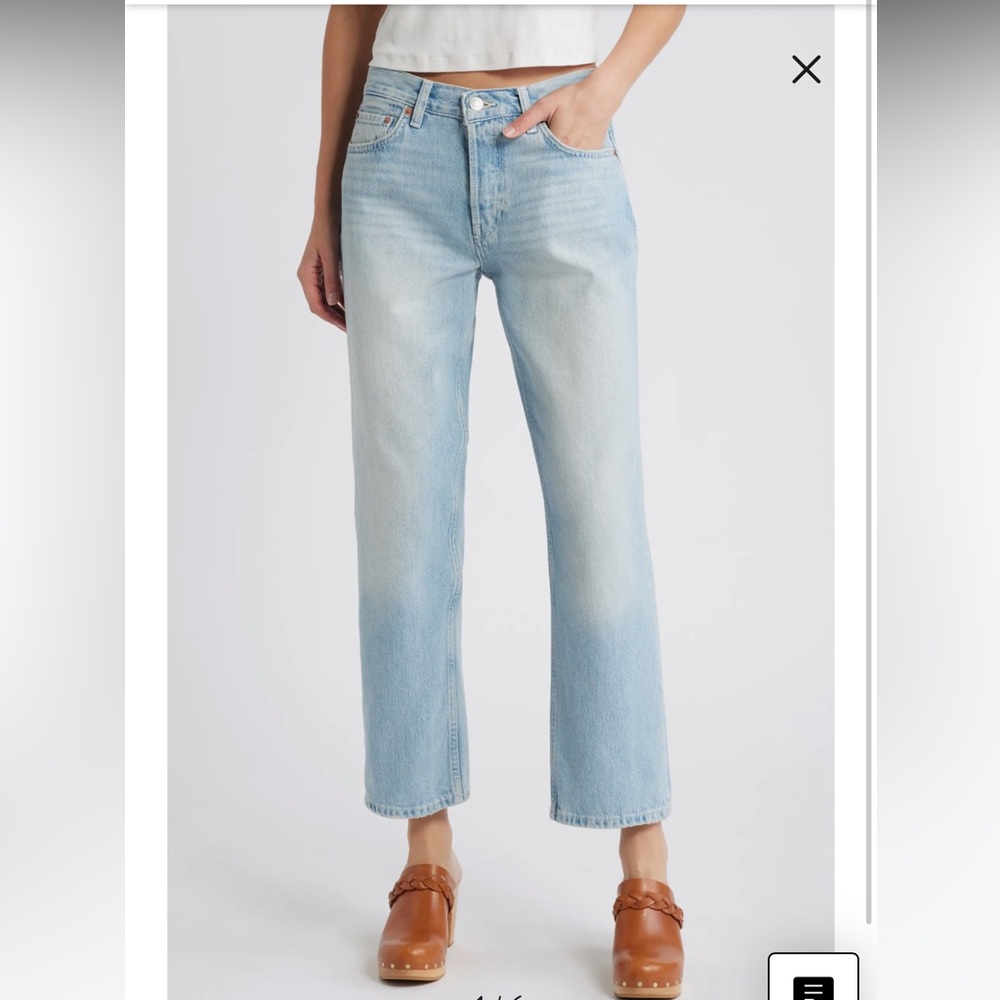 ⭐️NWT Re/Done easy straight crop in faded artisan⭐️